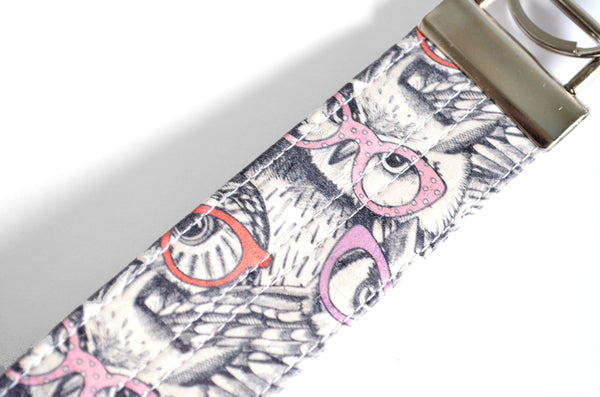 Owl Cork Leather Keychain
