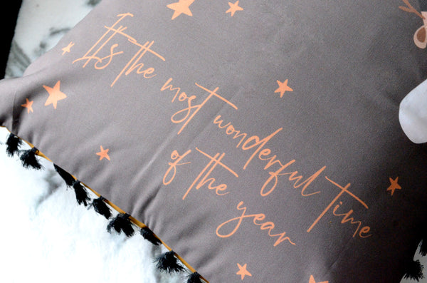 Dark Chestnut Holiday Pillows