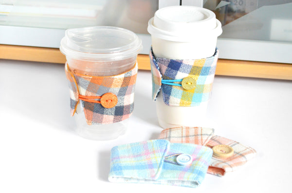 Bright Flannel Coffee Sleeves