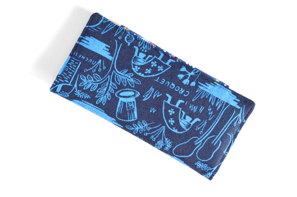 Dark Blue Alice in Wonderland Wallet