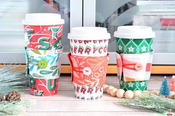 Merry & Bright Holiday Coffee Sleeve