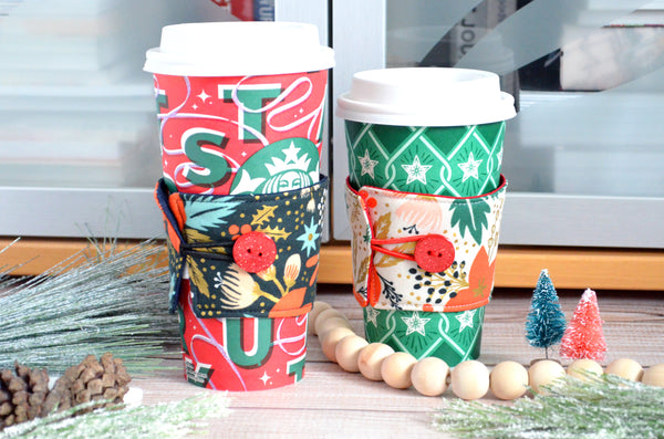 Rifle Paper Co Poinsettia Holiday Coffee Sleeve