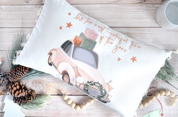 Pillow Cover - 12" x 18" Holiday Beetle Bug