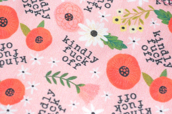 Small Sweary Pouch - Pink Typewriter "Kindly F*ck Off"