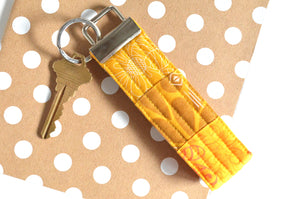 Yellow Patchwork Keychain