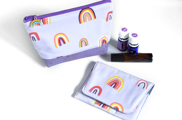 Purple Rainbow - Mini EO Bag & Roller Bottle Holder