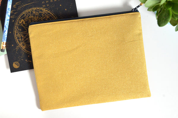 Large Pouch - Navy & Gold Rifle Paper Floral