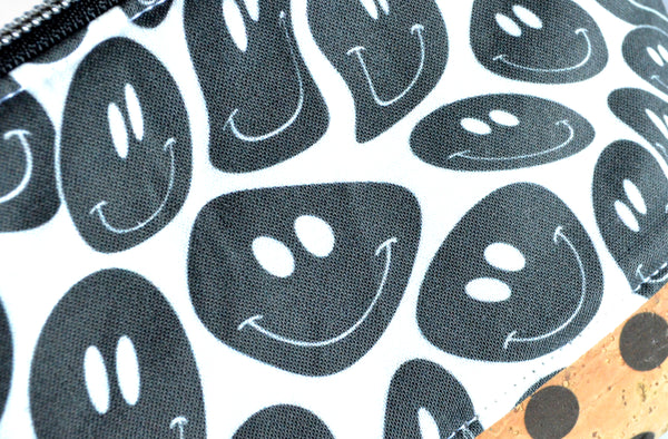 Black & White Smileys - Essential Oil Bag