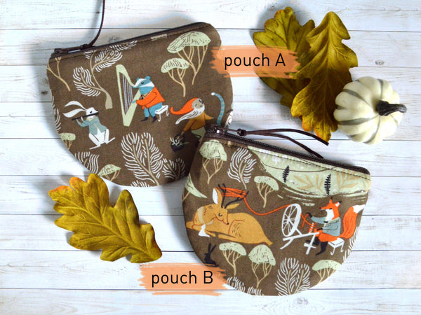 Brown Woodland Scenery Coin Purse