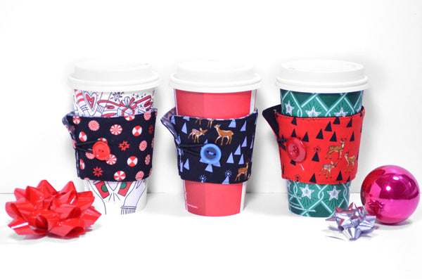 Holiday Deer - Coffee Sleeve Gifting Set