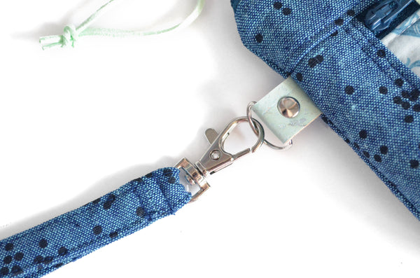 Sink or Swim Sailors Double-Zip Wristlet