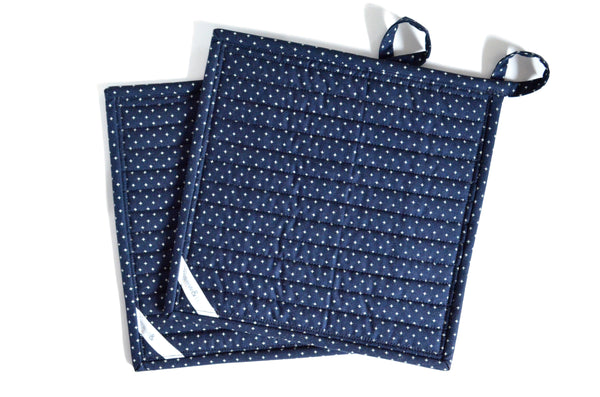 Rifle Paper Navy & Gold Pot Holders