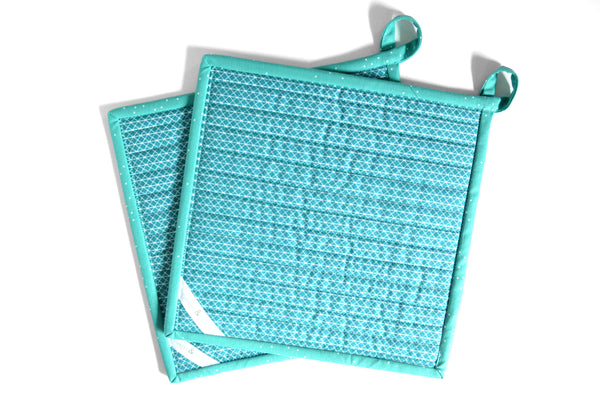 Turquoise Pot Holders