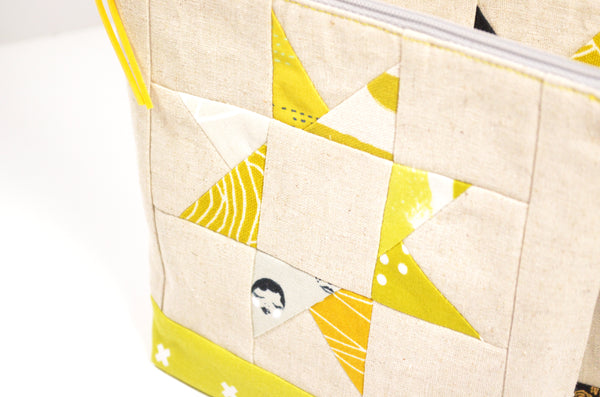 Yellow Patchwork Star Pouch