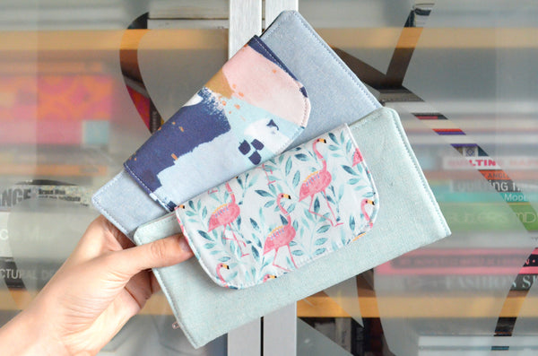 Abstract Brushstroke & Flamingo Wallet