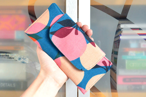 Blue & Pink Peaches Wallet