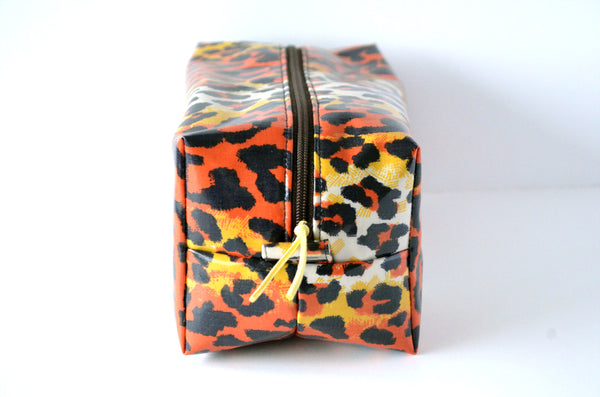 Leopard Print Laminated Toiletry Bag