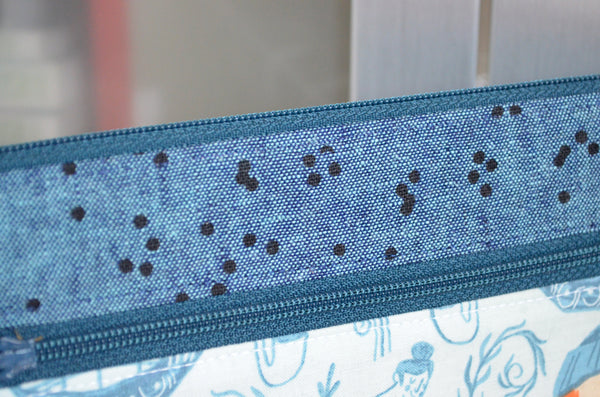 Sink or Swim Sailors Double-Zip Wristlet