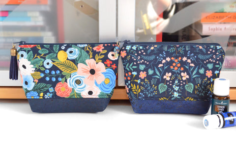 Blue Floral Rifle Paper Co Mini Essential Oil Bags