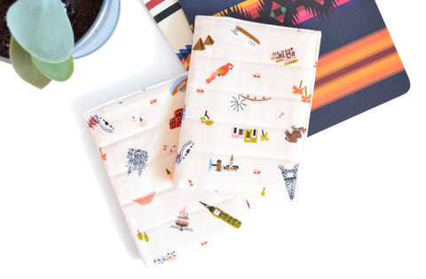 White Rifle Paper Co Travel Icons Passport Cover