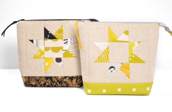Yellow Patchwork Star Pouch