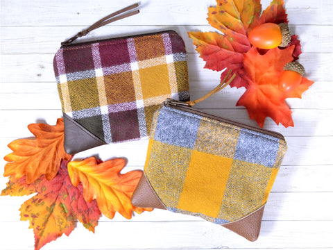 Yellow Flannel Plaid Coin Purse