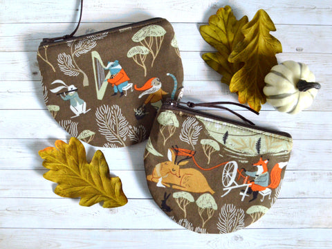 Brown Woodland Scenery Coin Purse