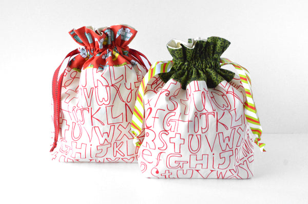 Christmas Letters Fabric Gift Bag