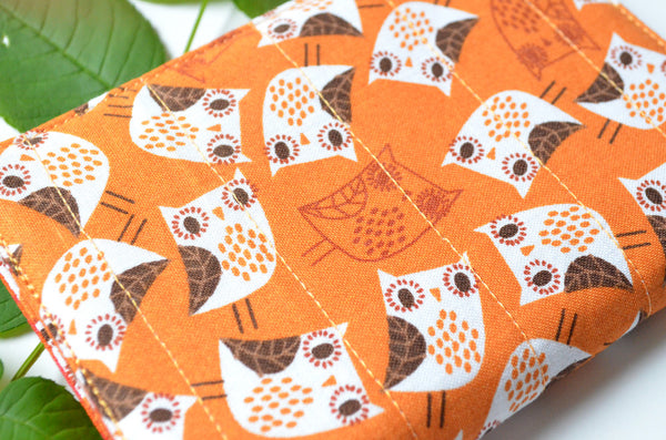 Orange Owl Passport Cover