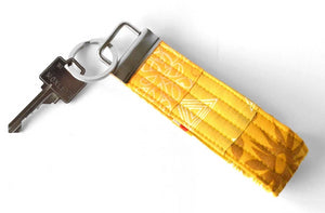 Yellow Patchwork Keychain