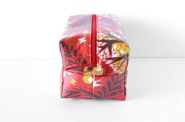 Red Woodland Laminated Toiletry Bag