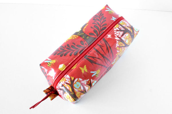 Red Woodland Laminated Toiletry Bag