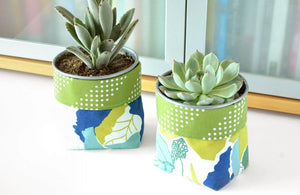 Green Fabric Plant Pot