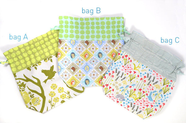 Green Woodland Fabric Gift Bag