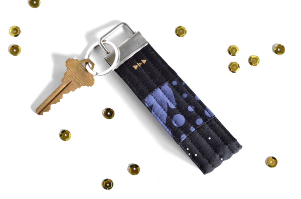 Black Patchwork Keychain