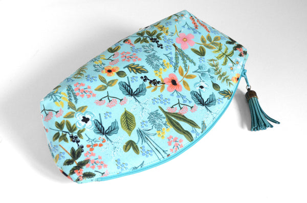 Blue Amalfi Curved Pouch