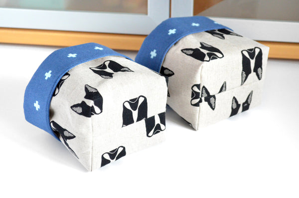 Boston Terrier Fabric Plant Pot
