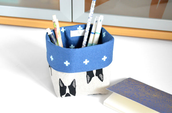 Boston Terrier Fabric Plant Pot