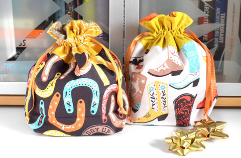 Cowboy Fabric Gift Bag