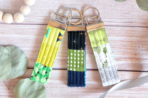 Green Patchwork Keychain Gifting Set