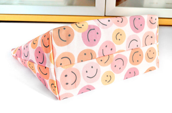 Pink Smiley Face - Jumbo & Boxy Toiletry Bags