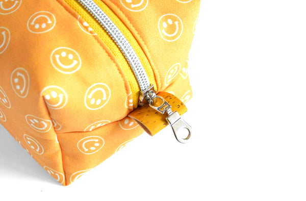 Bright Yellow Smiley Face - Jumbo & Boxy Toiletry Bags