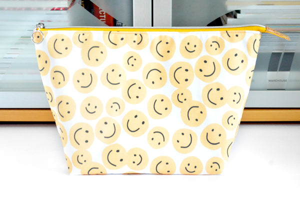 Yellow Smiley Face - Jumbo & Boxy Toiletry Bags