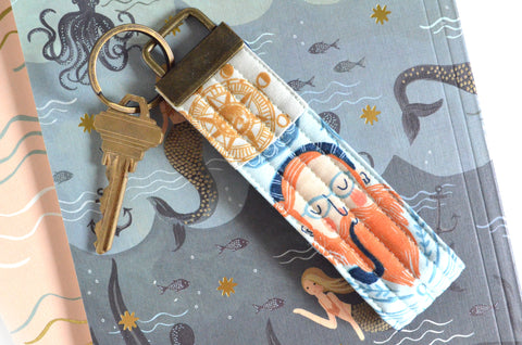 Mermaid & Sailor Patchwork Keychain