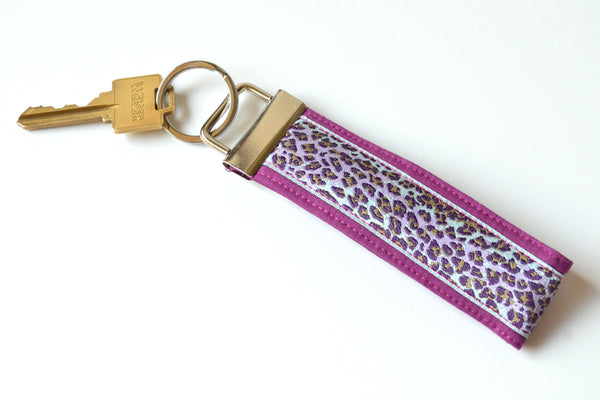 Leopard Ribbon Keychain