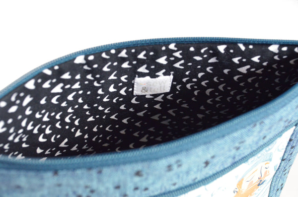 Sink or Swim Sailors Double-Zip Wristlet