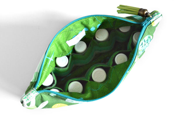 Green Gemstone Essential Oil Bag