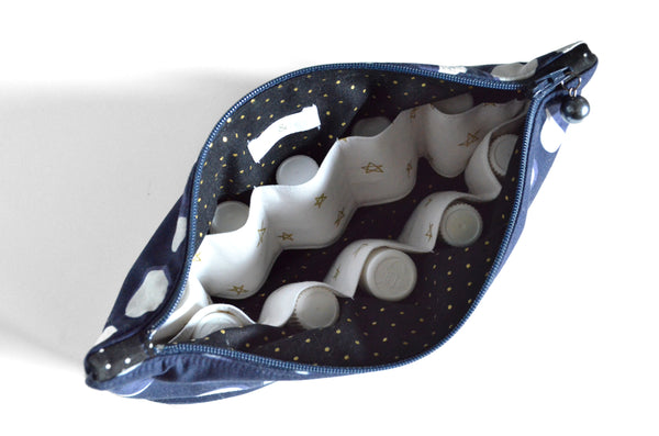 Navy Moon Phase Essential Oil Bag