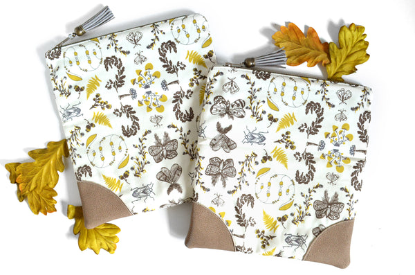 Yellow Botany Fold Over Clutch