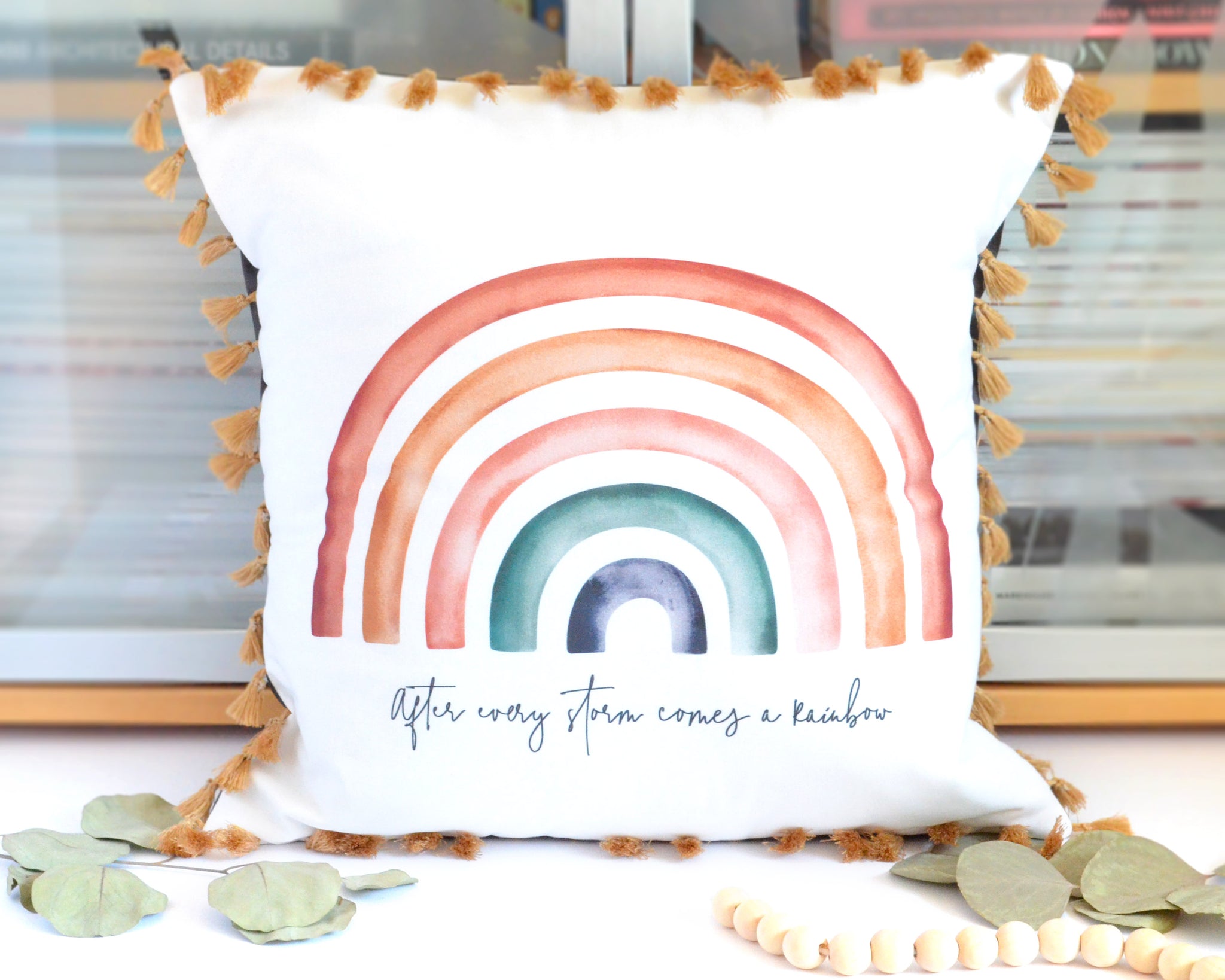 Pillow Cover - Rainbow After the Storm